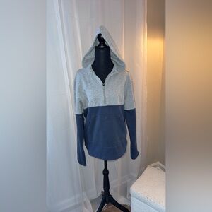 adidas Men's Zip-Up Hoodie in Gray and Blue
